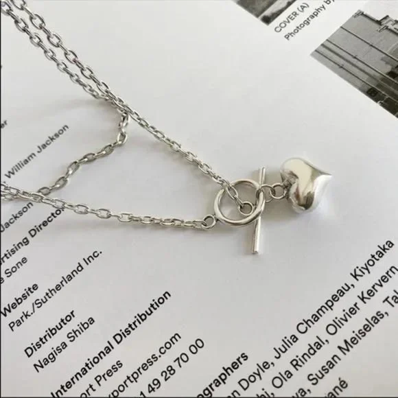 LOVE HEART 925 STERLING SILVER PENDANT NECKLACE, NICE NECKLACE, CUTE NECKLACE - Picture 5 of 6